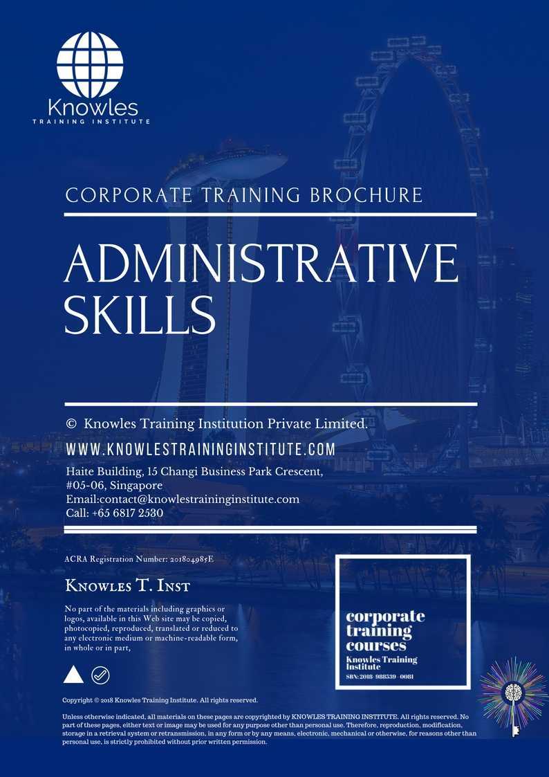Administrative Skills Training Course in Mexico Brochure