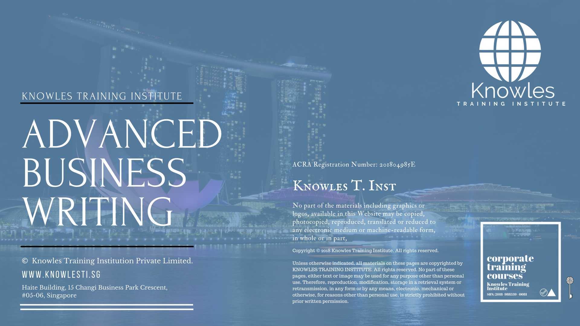Advanced Business Writing Training Course in Mexico
