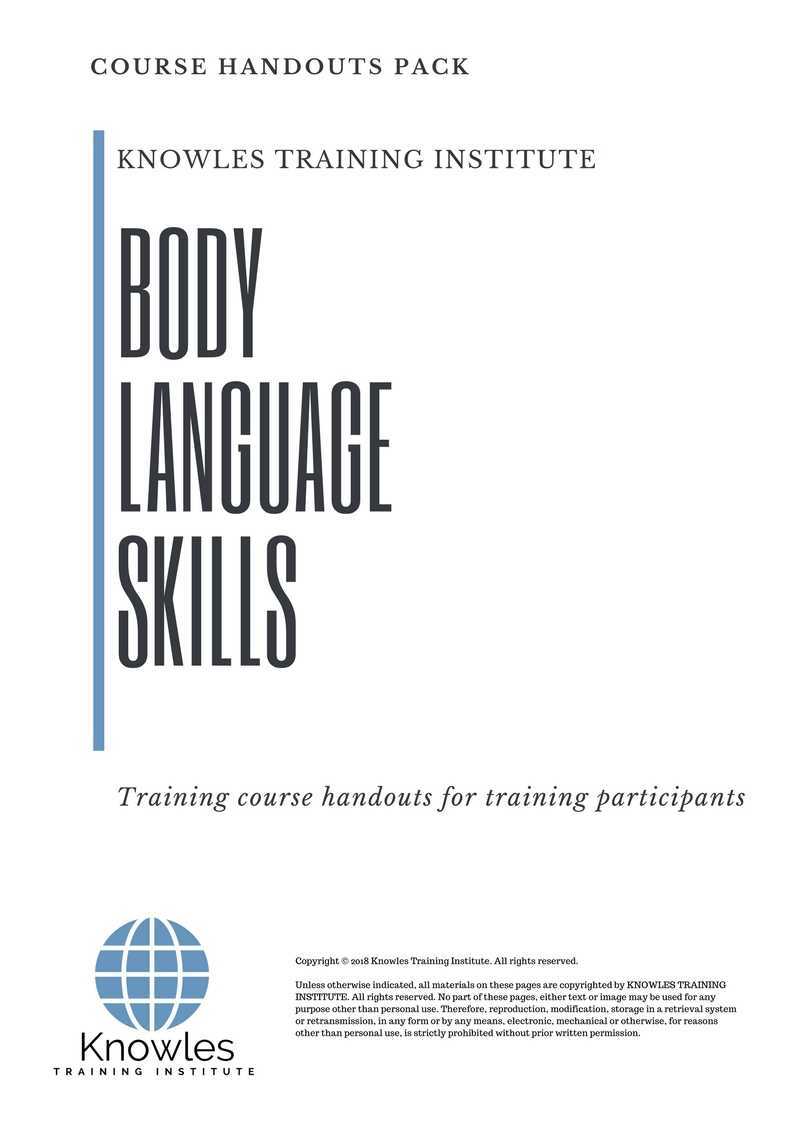 Body Language Skills Training Course in Mexico Handouts