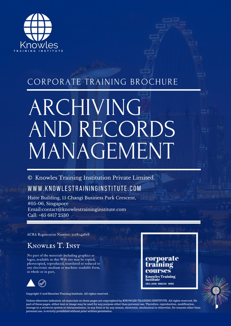 Course Brochure For Archiving And Records Management in Mexico