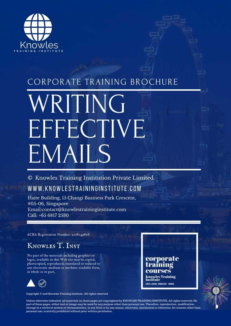Course Brochure For Writing Effective Emails Course in Mexico
