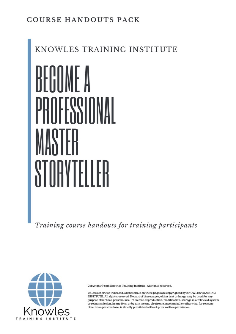 Course Handouts For Become A Professional Master Storyteller Course in Mexico