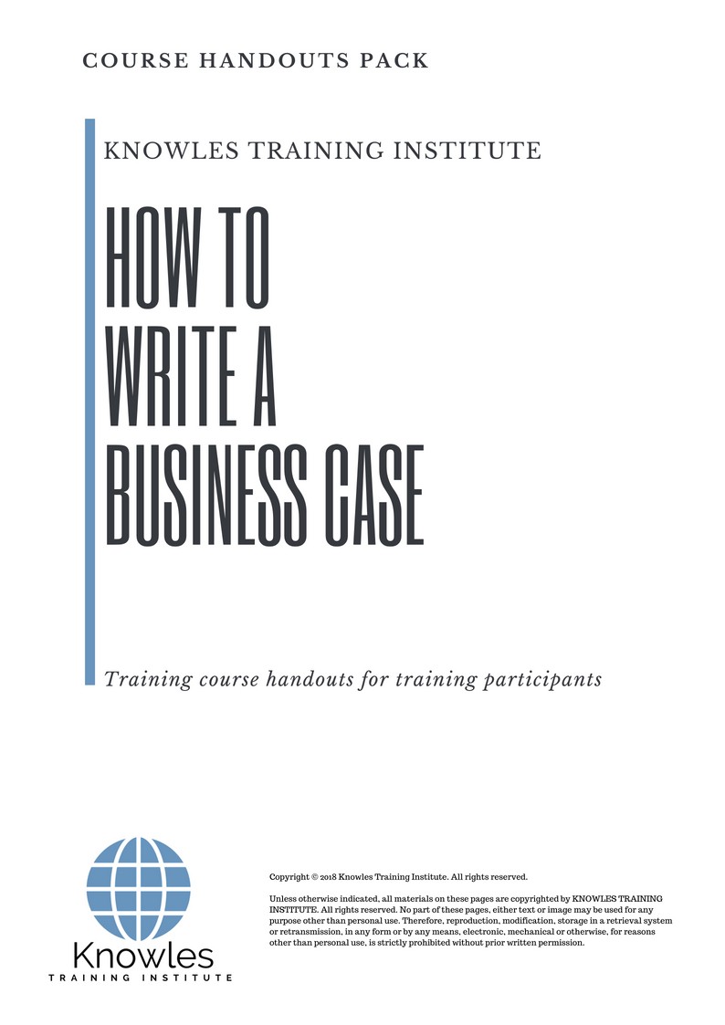 Course Handouts For How To Write A Business Case Course in Mexico