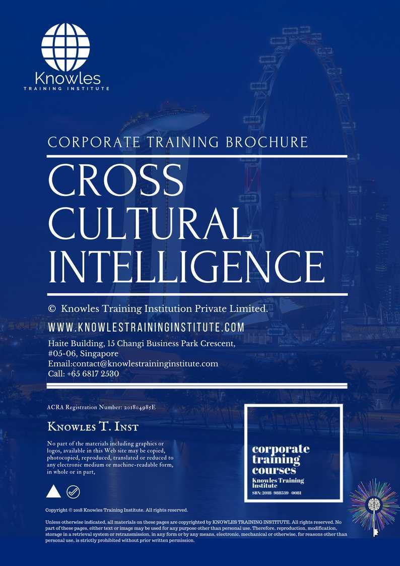 Cross Cultural Intelligence Training Course in Mexico Brochure