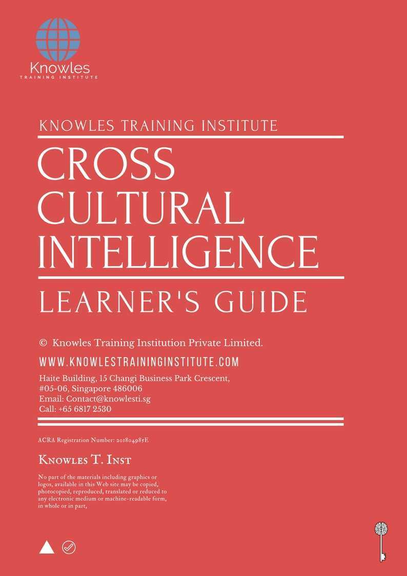 Cross Cultural Intelligence Training Course in Mexico Learner_s Guide