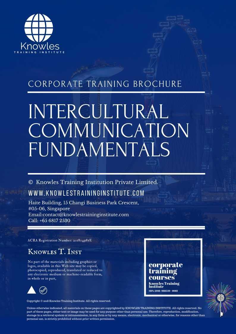 Intercultural Communication Fundamentals Training Course in Mexico Brochure
