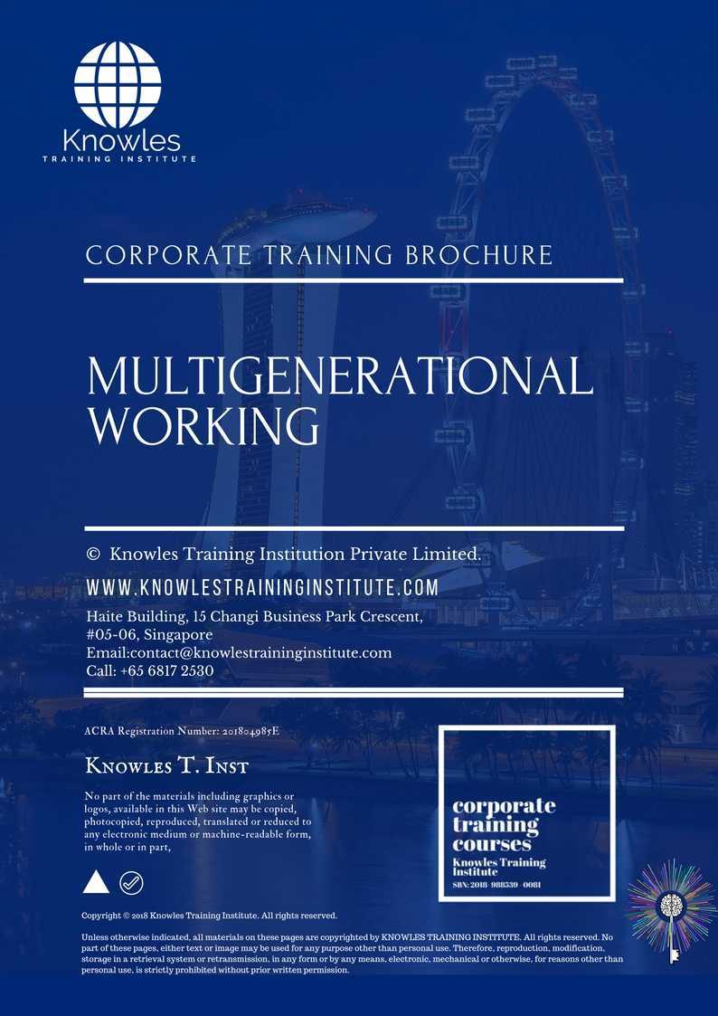 Multigenerational Working Training Course in Mexico Brochure