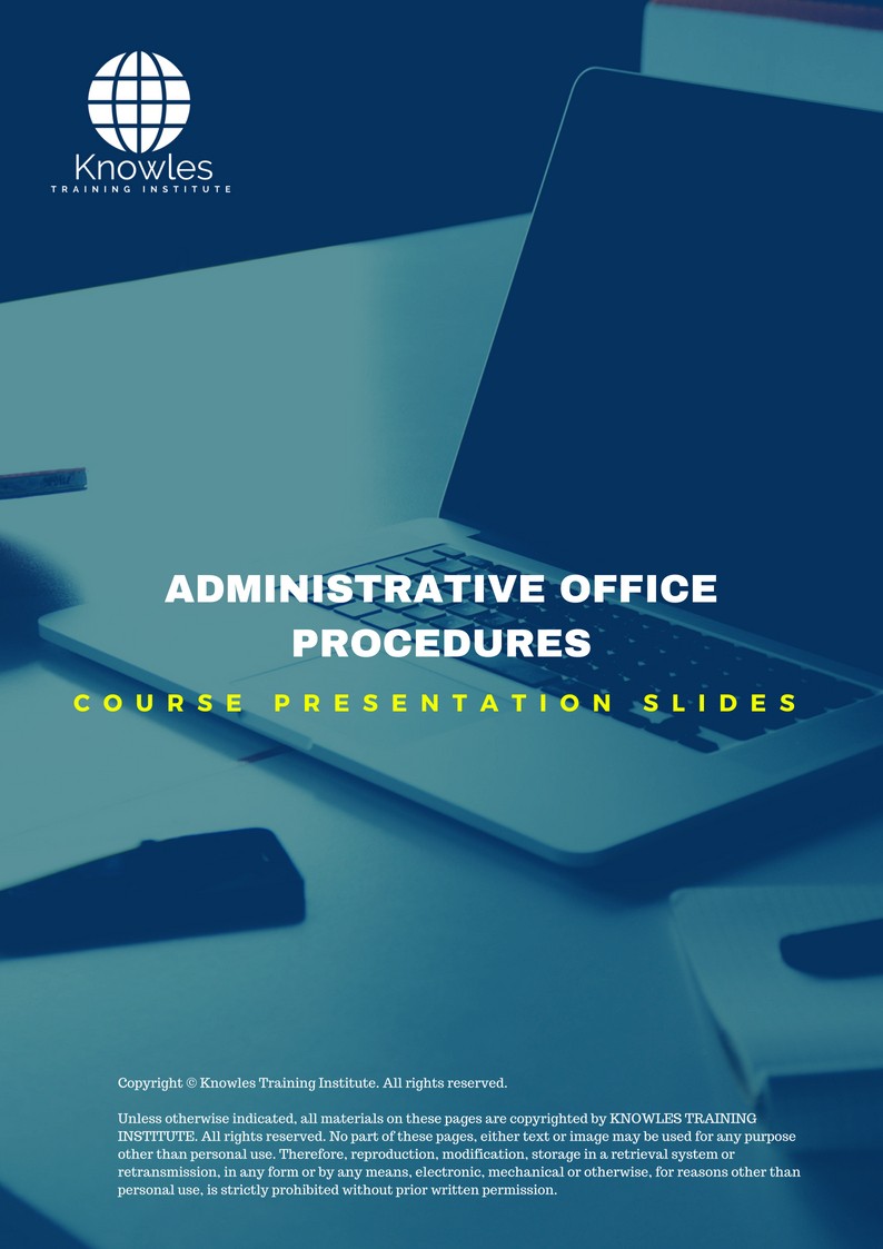 PPT Slides Used During Course For Administrative Office Procedures in Mexico