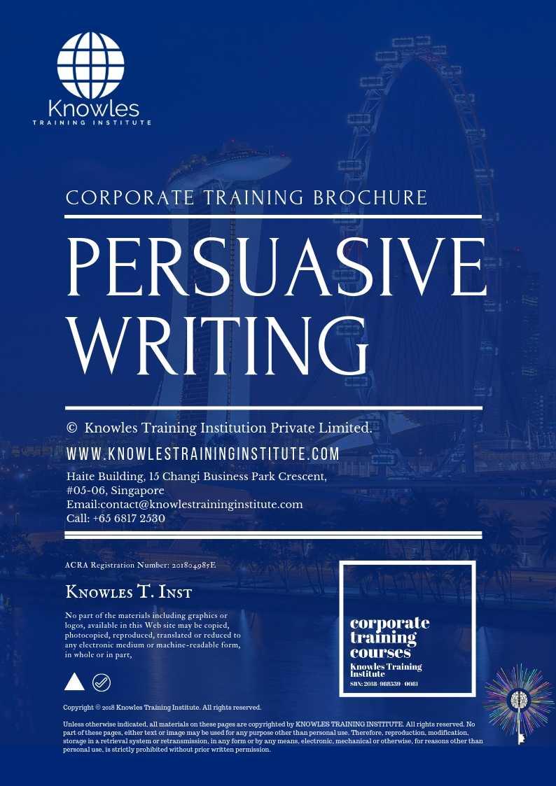 Persuasive Writing Course in Mexico Brochure