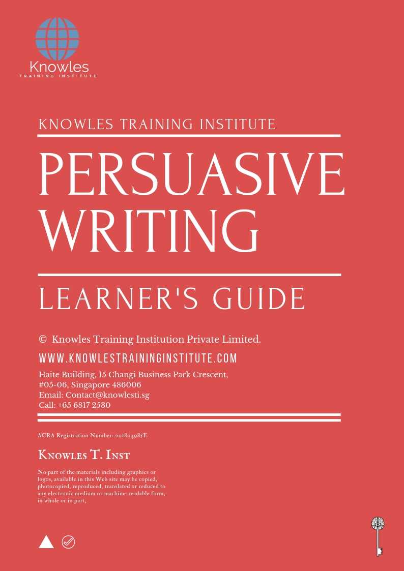 Persuasive Writing Course in Mexico Learner_s Guide
