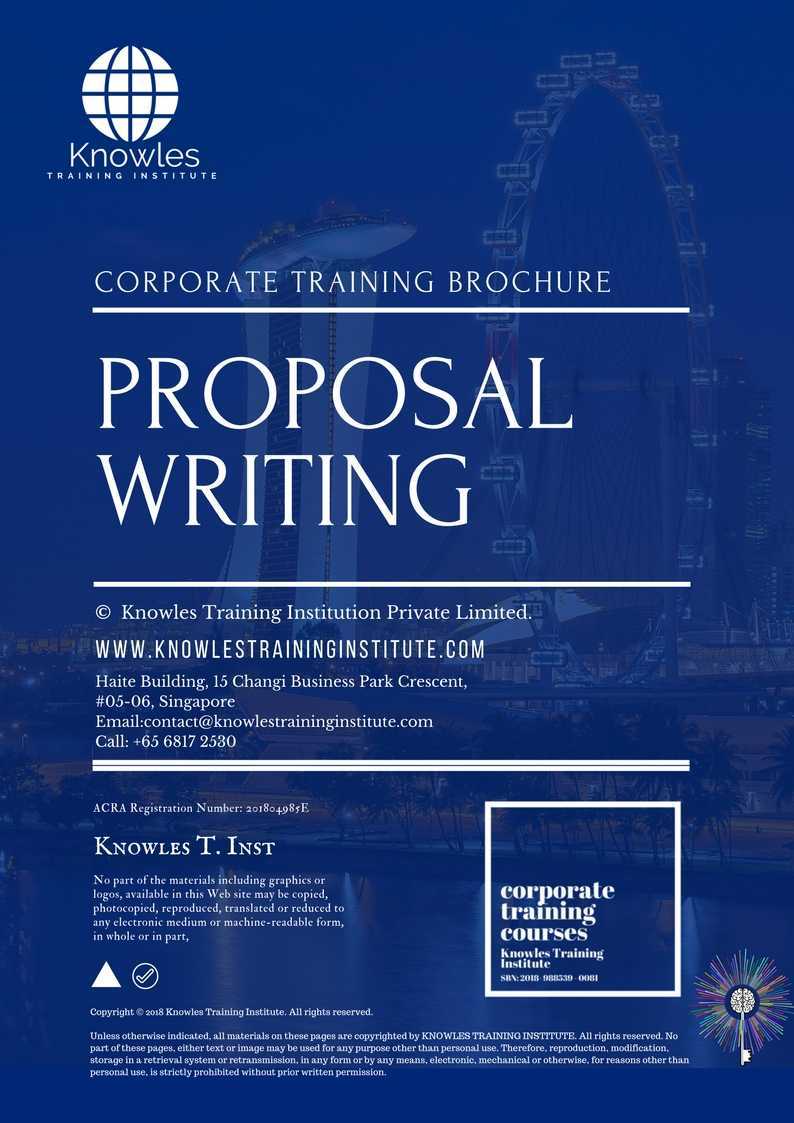 Proposal Writing Training Course Mexico Brochure