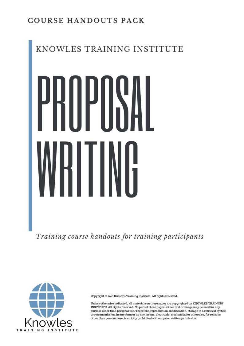 Proposal Writing Training Course in Mexico Handouts
