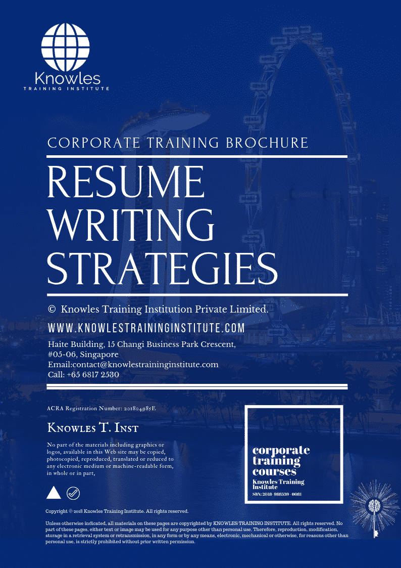 Resume writing strategies training course in Mexico Course Brochure