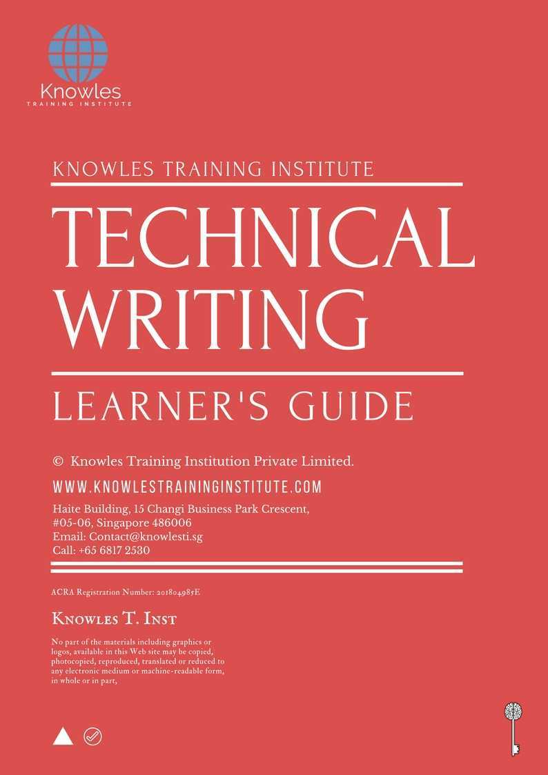 Technical Writing Training Course in Mexico Learner_s Guide