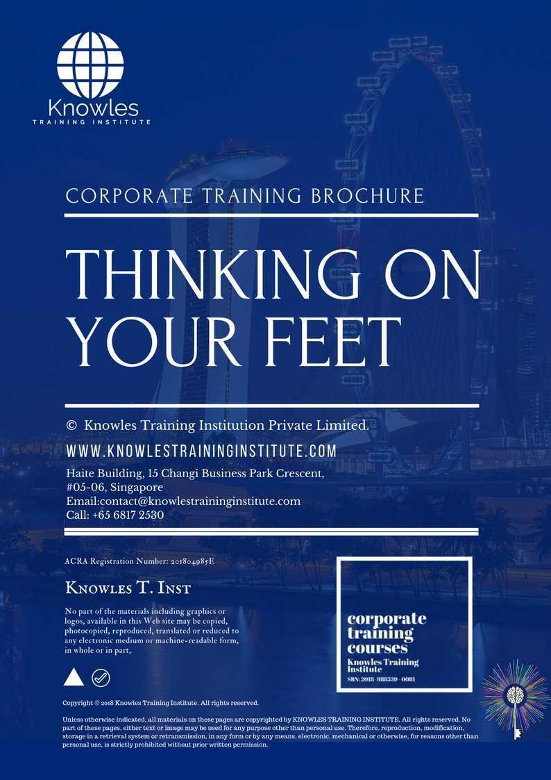 Thingking On Your Feet Training Course in Mexico Brochure