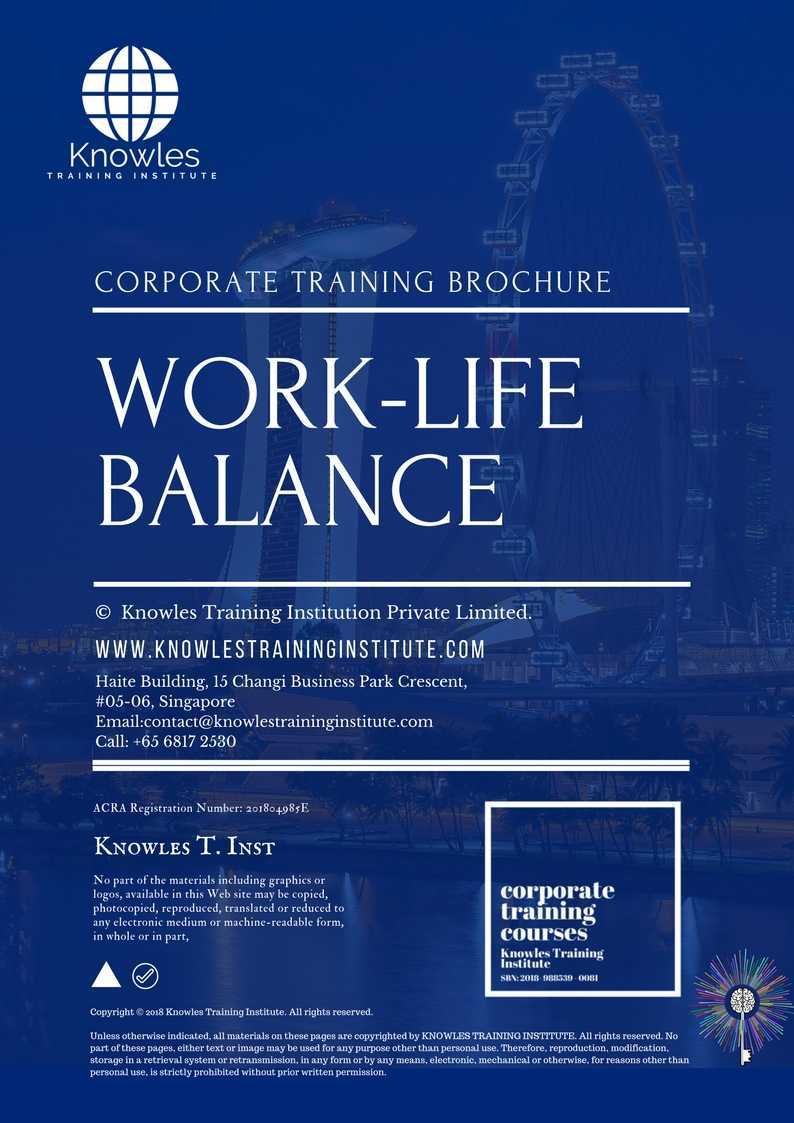 Work-Life Balance Training Course in Mexico Brochure
