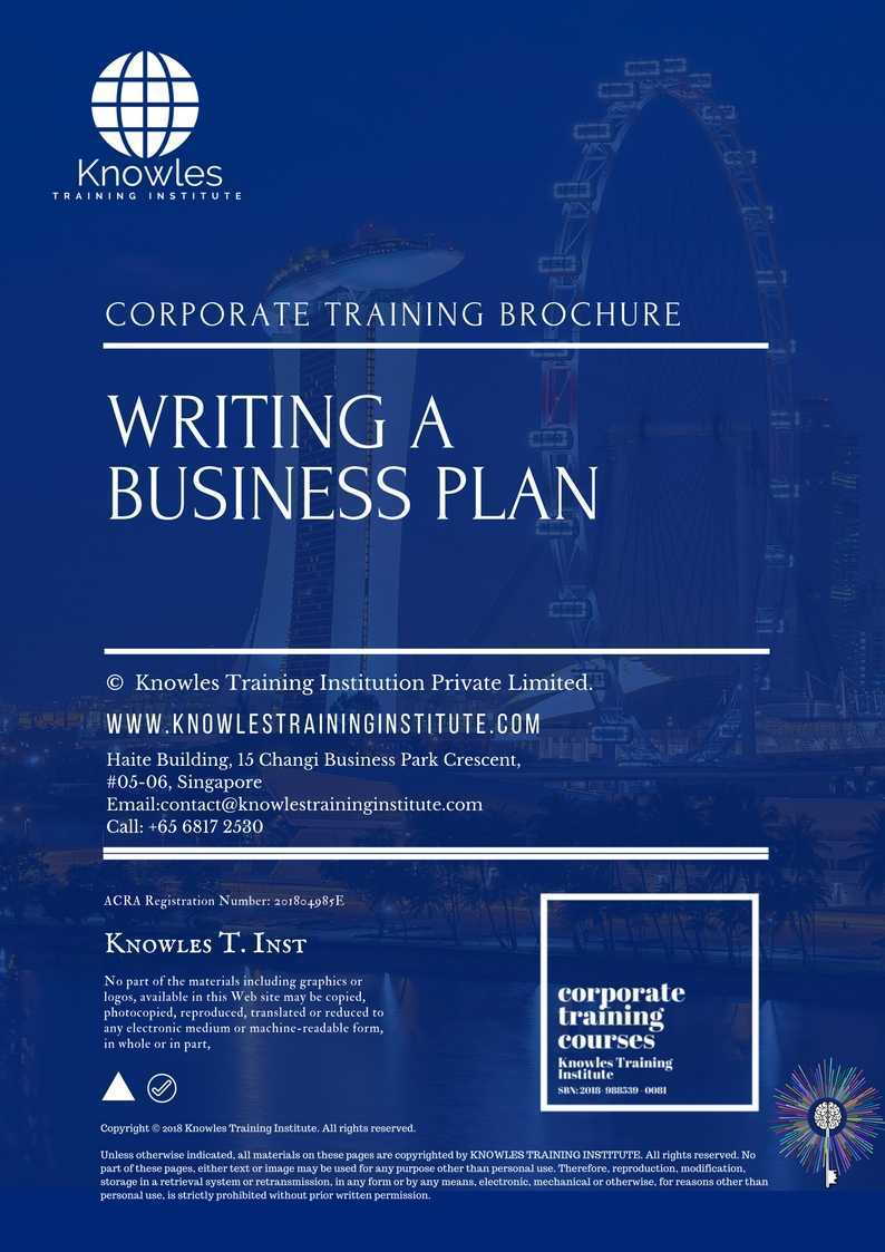 Writing A Business Plan Training Course in Mexico Brochure