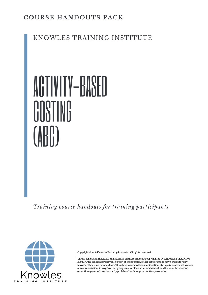 Activity-Based Costing (Abc) Training Course in Mexico Handouts