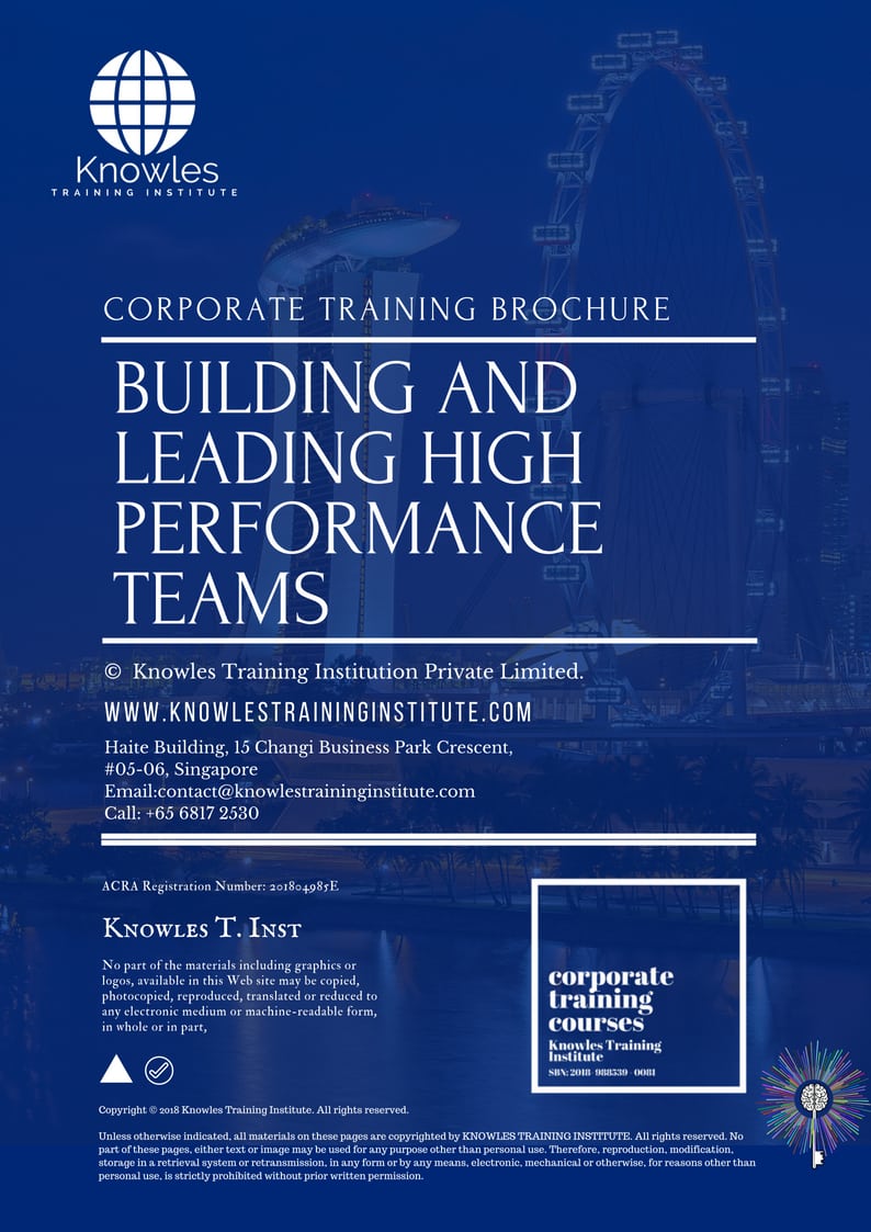 Building And Leading High Performance Teams Training Course in Mexico Brochure