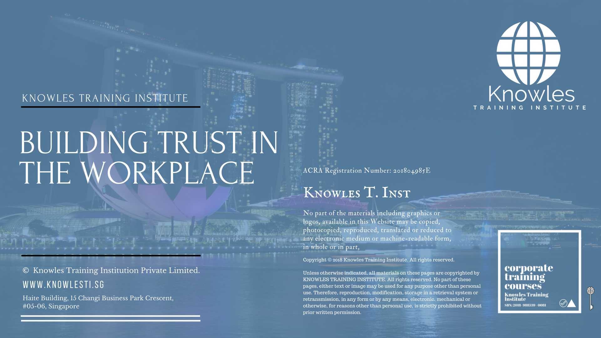 Building Trust In The Workplace Training Course in Mexico