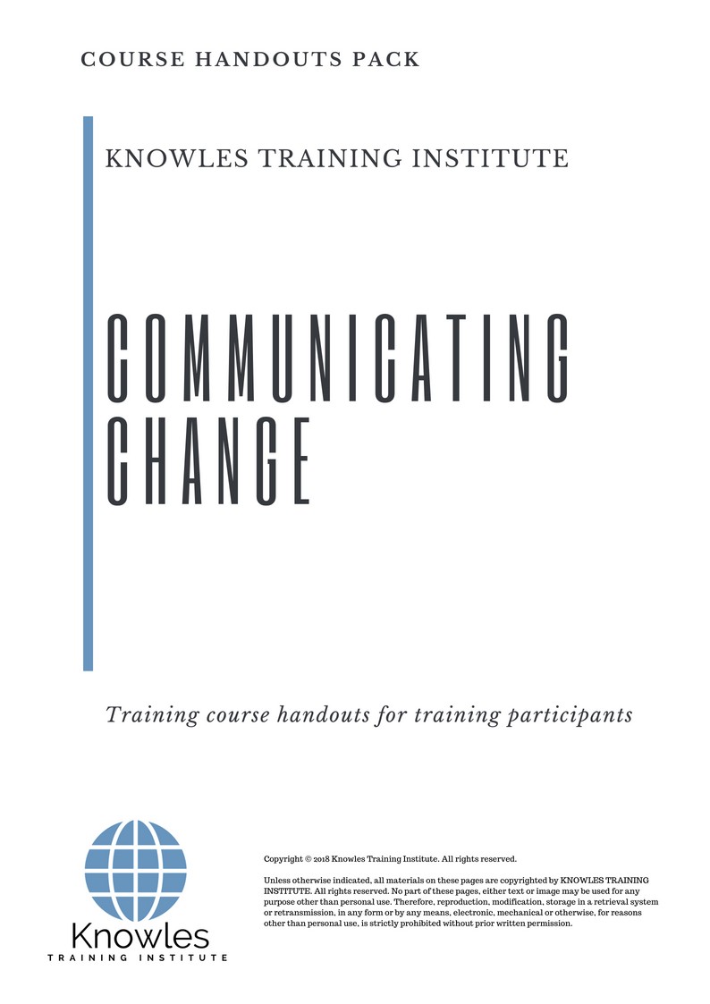 Communicating Change Training Course in Mexico Handouts