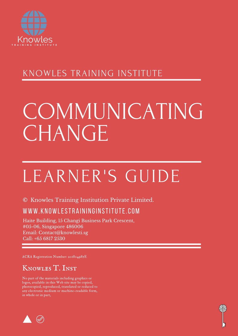 Communicating Change Training Course in Mexico Learner’s Guide