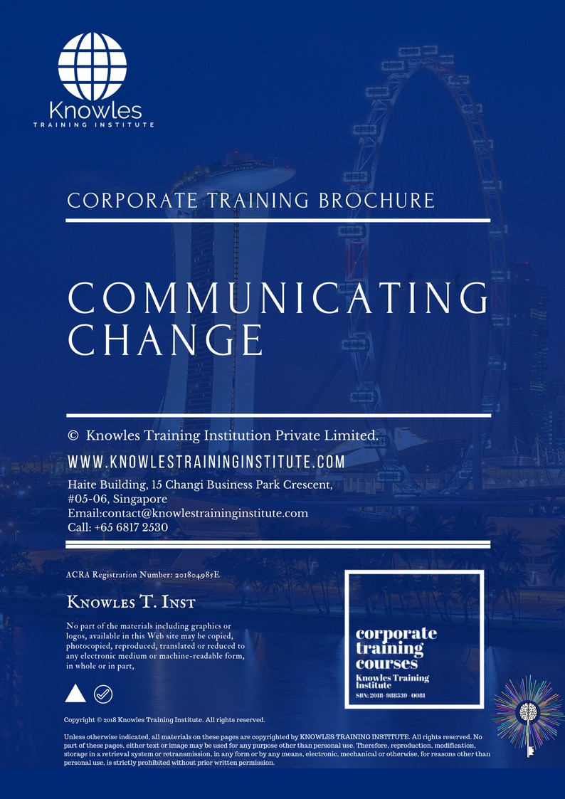 Communicating Change Training in Mexico Course Brochure