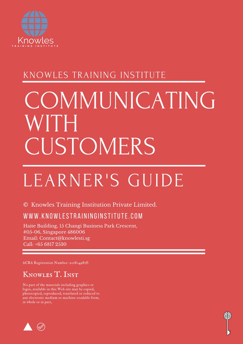 Communicating With Customers Course in Mexico Learner’s Guide