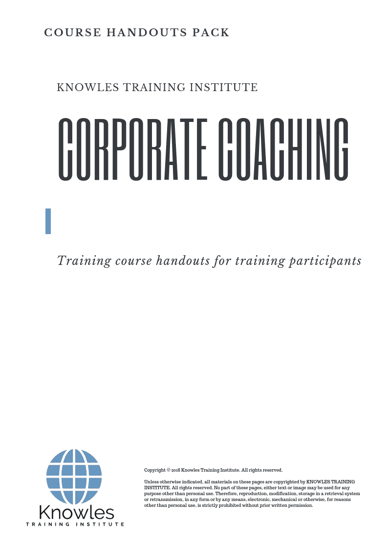 Corporate Coaching Course in Mexico Handouts