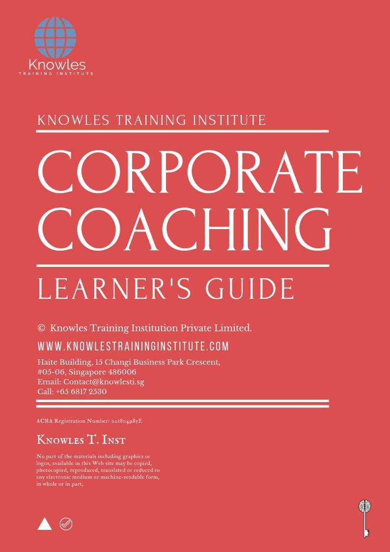 Corporate Coaching Course in Mexico Learner_s Guide