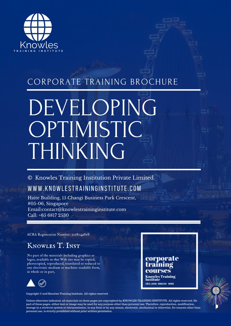 Course Brochure For Developing Optimistic Thinking Course in Mexico