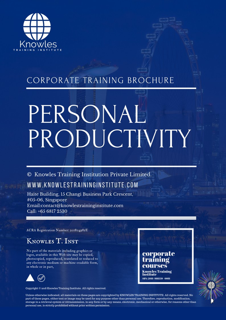 Course Brochure For Personal Productivity Training Course in Mexico