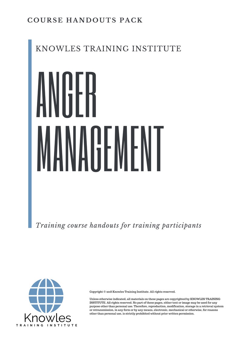 Course Handouts For Anger Management Training Course in Mexico