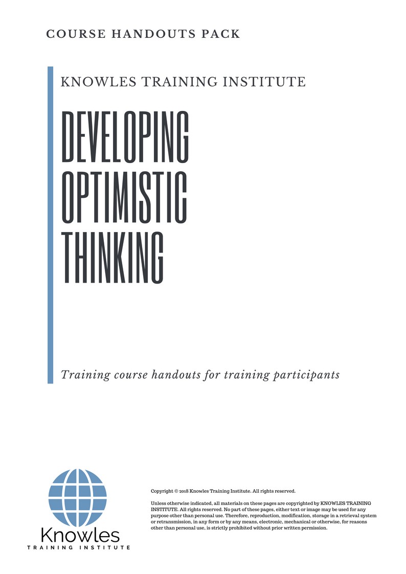 Course Handouts For Developing Optimistic Thinking Course in Mexico