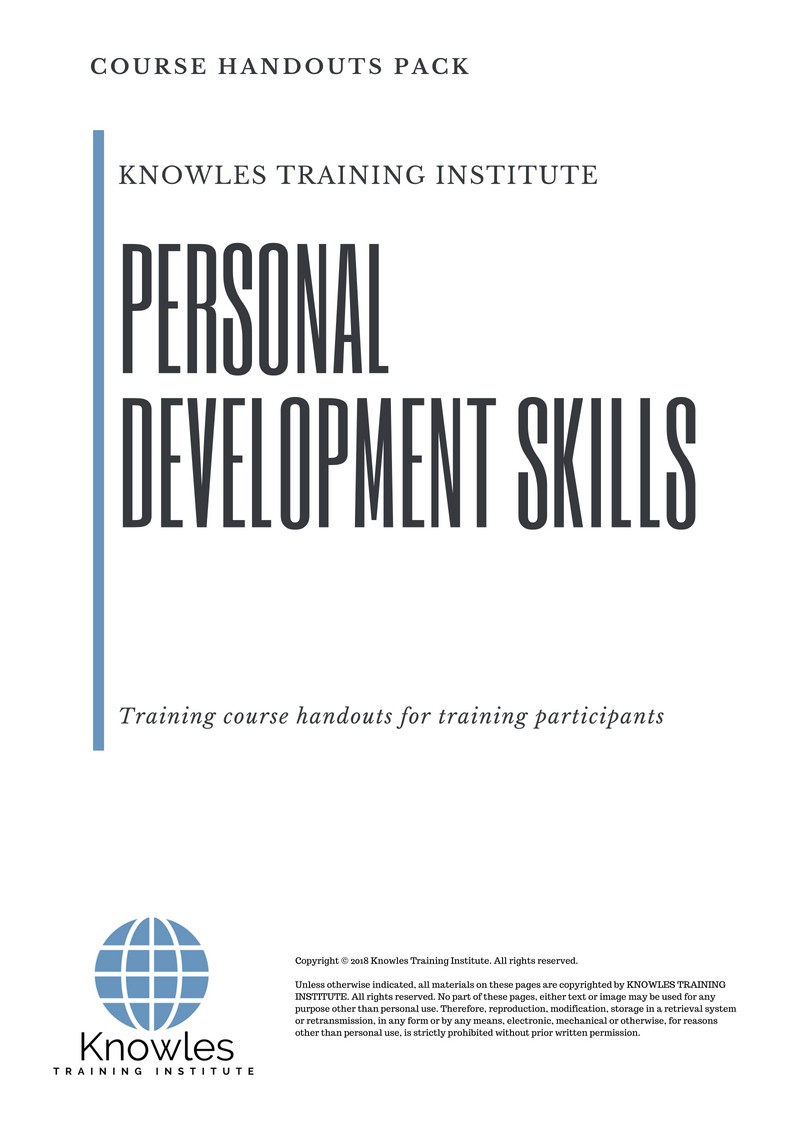 Course Handouts For Personal Development Skills Training Course in Mexico