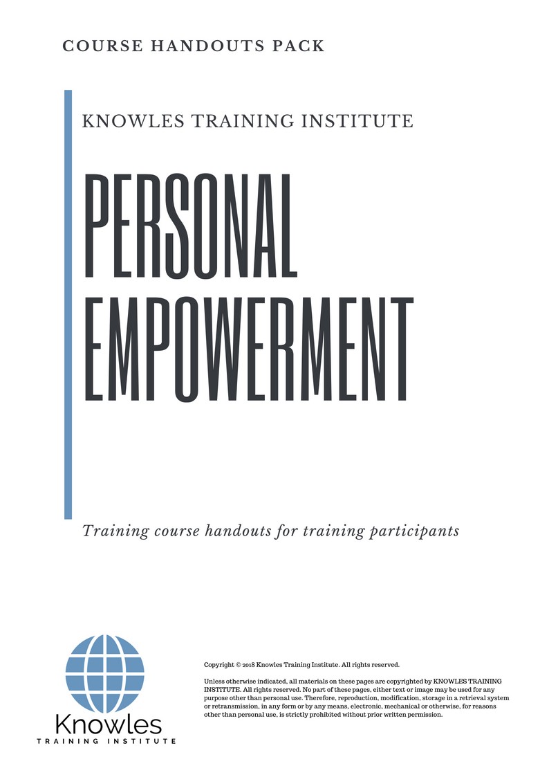 Course Handouts For Personal Empowerment Training Course in Mexico
