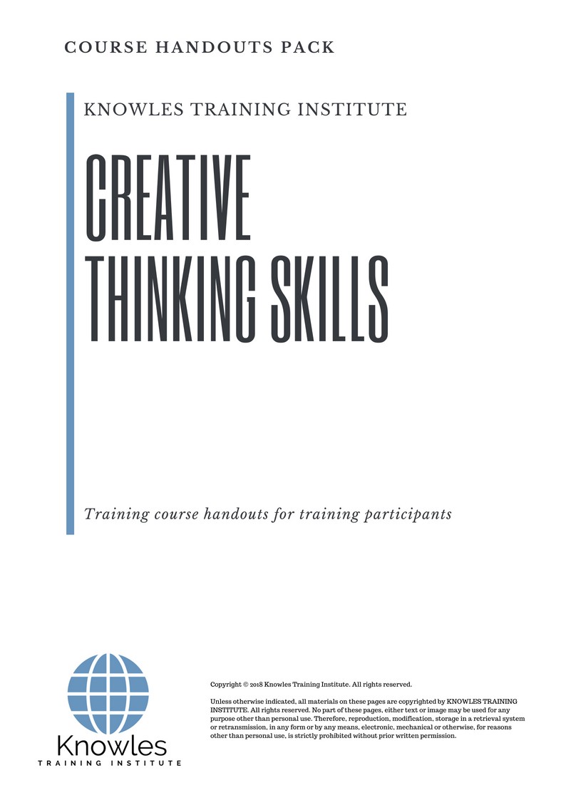 Creative Thinking Skills Course in Mexico Handouts