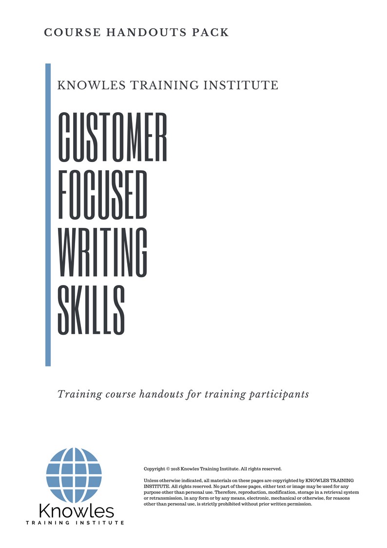 Customer Focused Writing Skills Course in Mexico Handouts