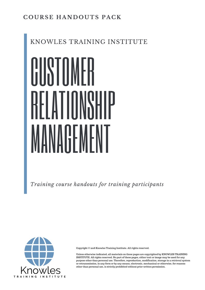 Customer Relationship Management Course in Mexico Handouts