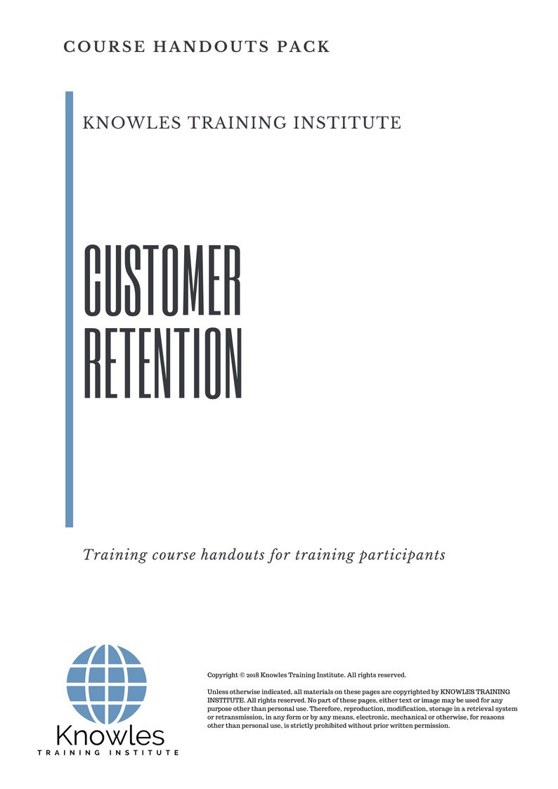 Customer Retention Course in Mexico Handouts