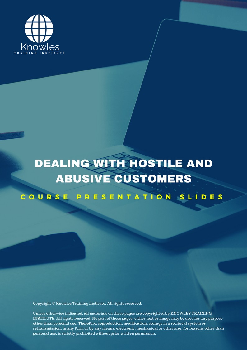 Dealing With Hostile And Abusive Customers in Mexico PPT Slides Used During Course