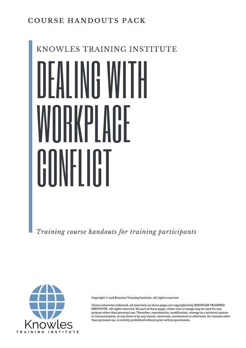 Dealing With Workplace Conflict Course in Mexico Handouts