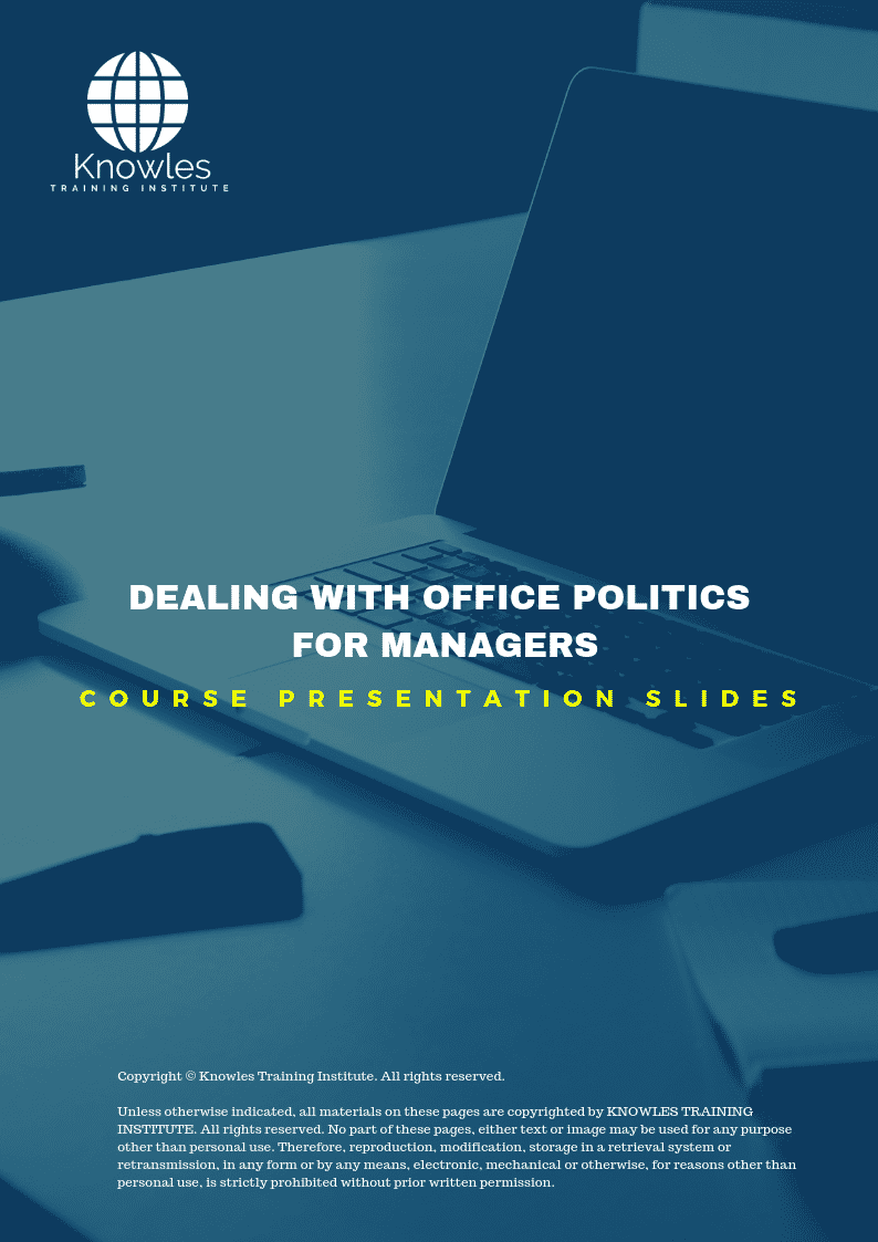 Dealing with Office Politics for Managers Training in Mexico Presentation Slides Used During Course