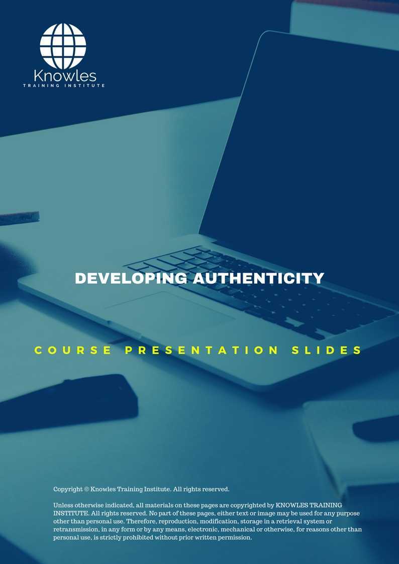 Developing Authnticity Training Course in Mexico Presentation Slides