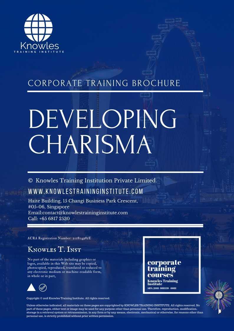 Developing Charisma Training Course in Mexico Brochure