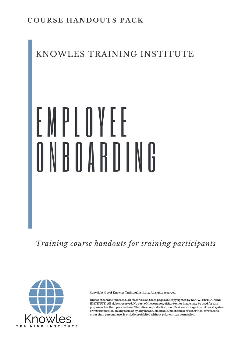 Employee Onboarding Training Course in Mexico Handouts