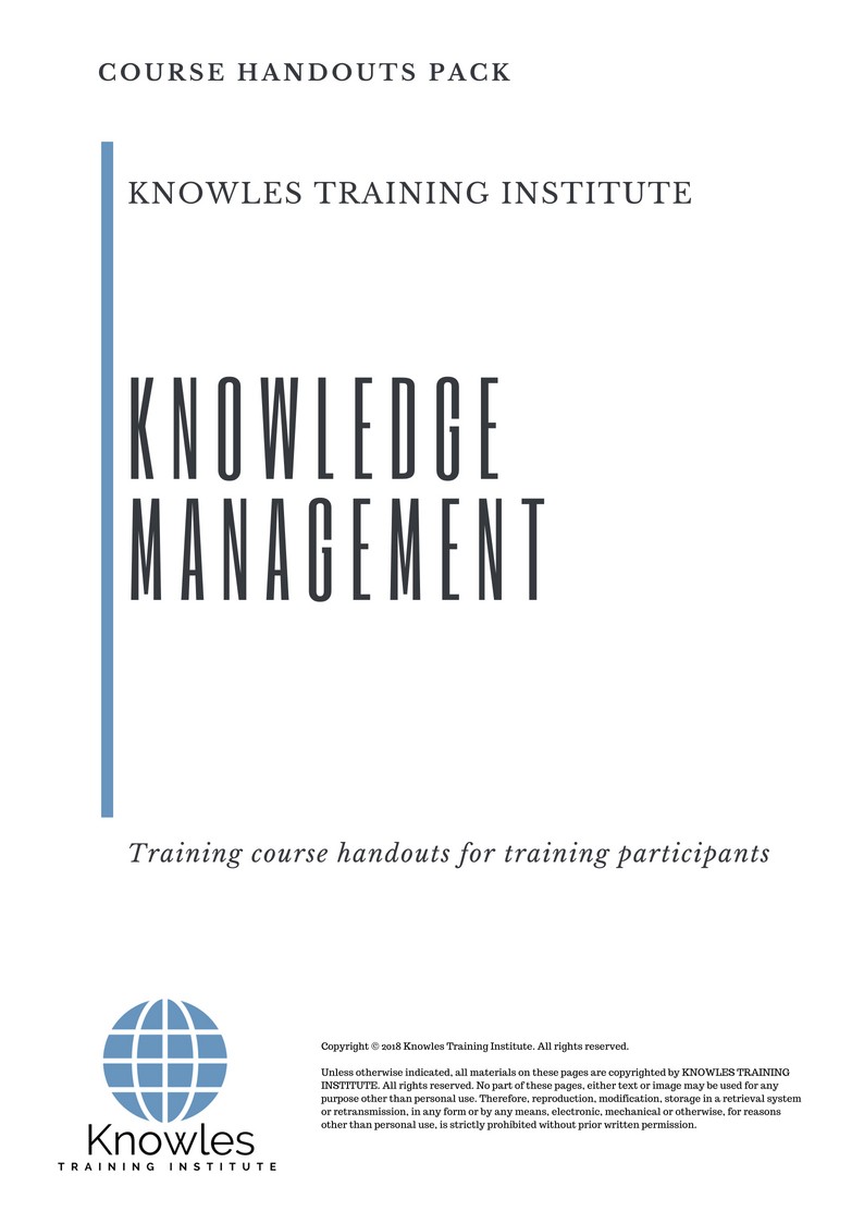 Knowledge Management Training Course in Mexico Handouts