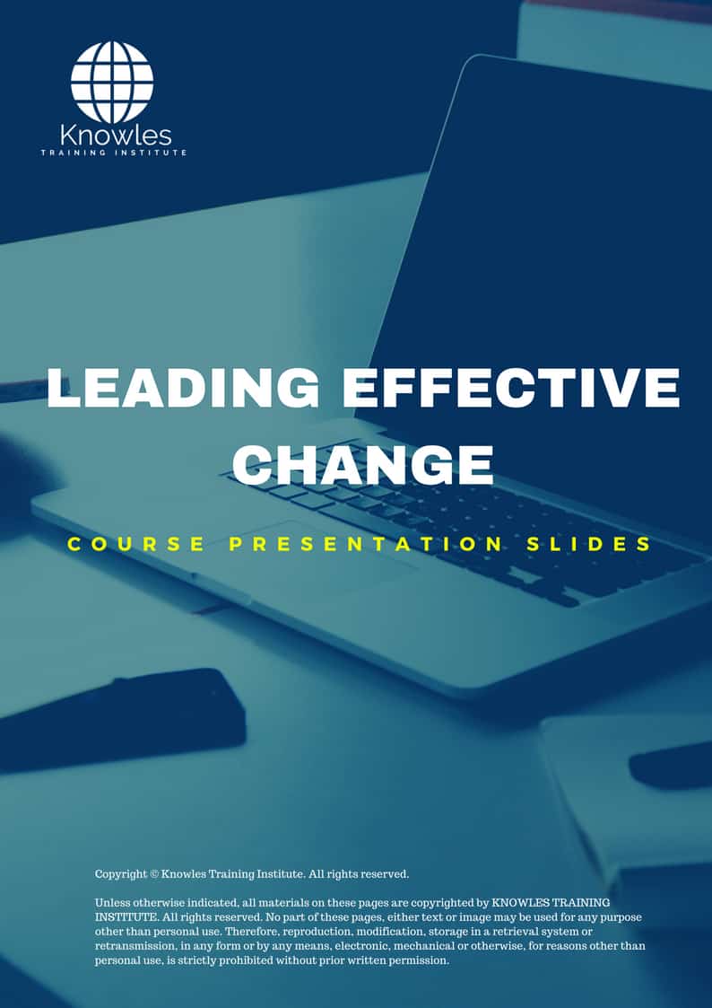 Leading Effective Change Training Course in Mexico Presentation Slides