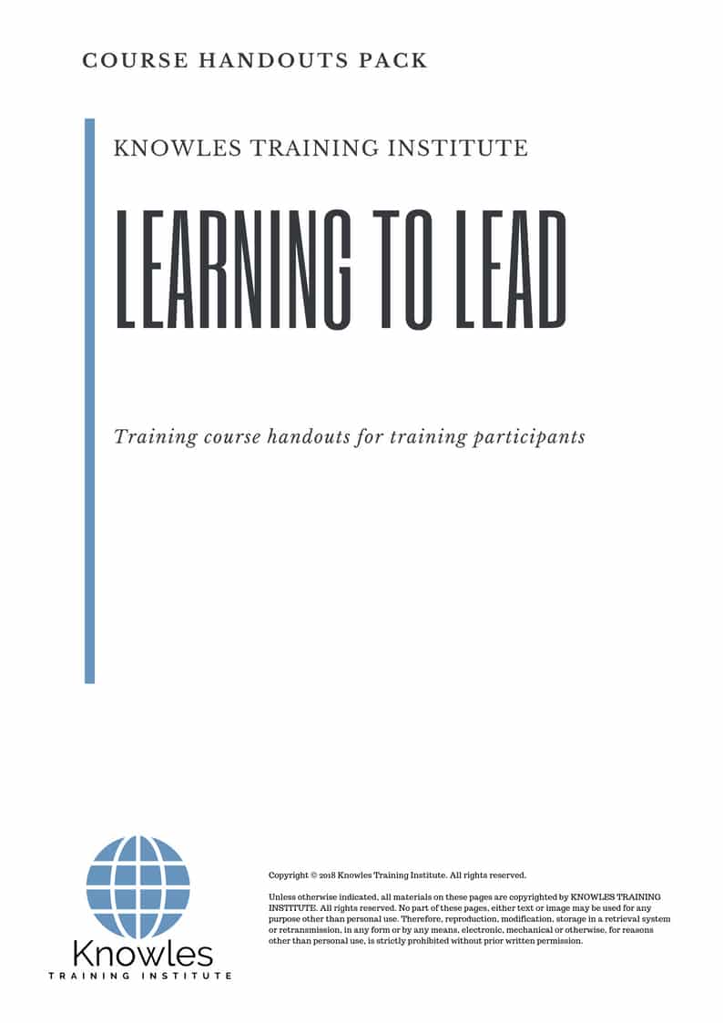 Learning To Lead Course in Mexico Handouts