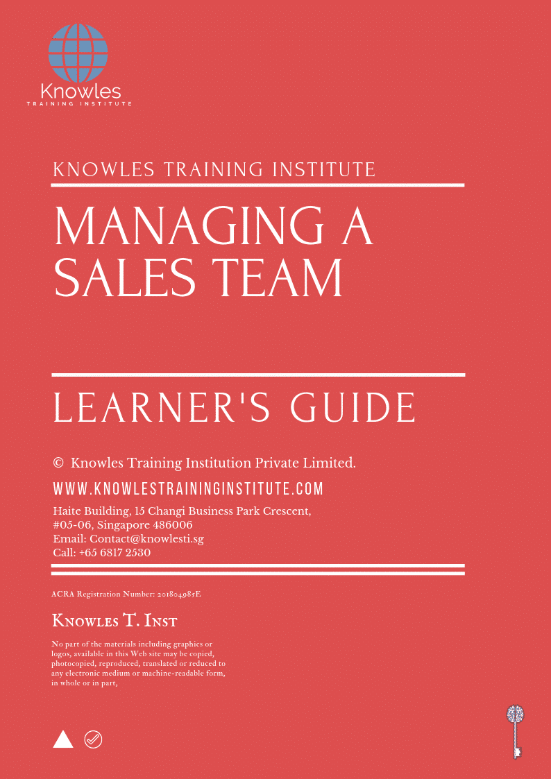 Managing A Sales Team Course in Mexico Learner_s Guide